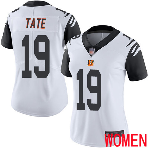 Cincinnati Bengals Limited White Women Auden Tate Jersey NFL Footballl 19 Rush Vapor Untouchable